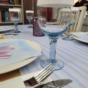 Τραπεζομάντηλο - Linclass Stripes (baby blue) / 40cm x 24 m / 1 ρολό - Img 6