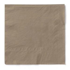 Χαρτοπετσέτες 3 φύλλων - Μπεζ γκρι, 33 x 33 cm, 100 τεμάχια - Img 2