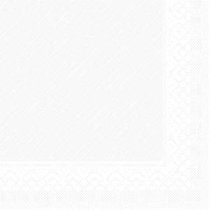 Tissue Deluxe Εορταστικές χαρτοπετσέτες - Λευκές / 40x40 cm / 50 τεμάχια