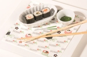 Διακοσμητικές χαρτοπετσέτες Linclass - Sushi / 40 x 40 cm / 50 τεμάχια - Img 3