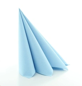 Εορταστικές χαρτοπετσέτες Linclass - γαλάζιο (baby blue) / 40 x 40 cm / 50 τεμάχια - Img 3