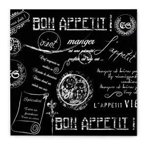 Εορταστικές χαρτοπετσέτες Linclass - Script (μαύρο) / 40x40 cm / 50 τεμάχια