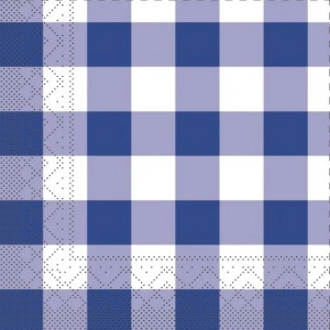 Επιτραπέζιες πετσέτες - Tissue Karo (μπλε καρό) / 25 x 25 cm / 250 τεμάχια