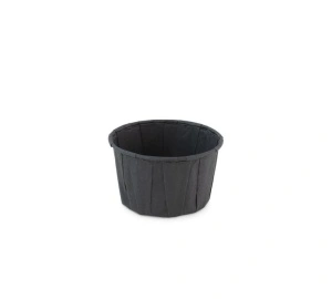 Μαύρα χάρτινα ποτήρια (FSC®), στρογγυλά, 120 ml, ø70 x h43mm, 100 τεμάχια