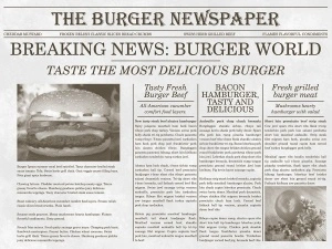 Σουπλά Burger Newspaper / 40 x 30 cm / 500 τεμάχια