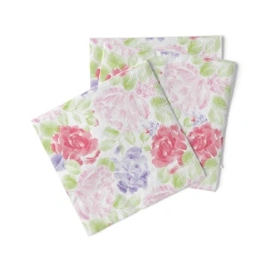 Χαρτοπετσέτες 3 στρώσεων, Tissue - Valerie (floral print) / 40 x 40 cm / 100 τμχ - Img 2