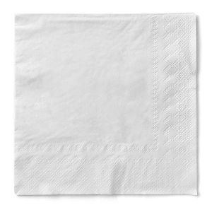 Χαρτοπετσέτες 3 φύλλων, Λευκό / 24 x 24 cm / 150 τεμάχια - Img 2