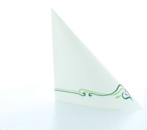 Linclass Colour Line εορταστικές χαρτοπετσέτες (λευκό, πράσινο περίγραμμα) / 40 x 40 cm / 50 τεμάχια - Img 2
