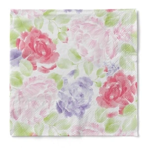 Χαρτοπετσέτες 3 στρώσεων, Tissue - Valerie (floral print) / 40 x 40 cm / 100 τμχ