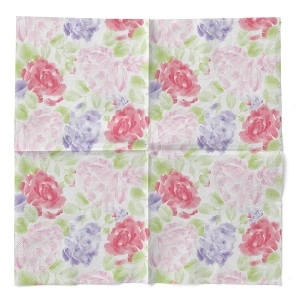 Χαρτοπετσέτες 3 στρώσεων, Tissue - Valerie (floral print) / 40 x 40 cm / 100 τμχ - Img 3
