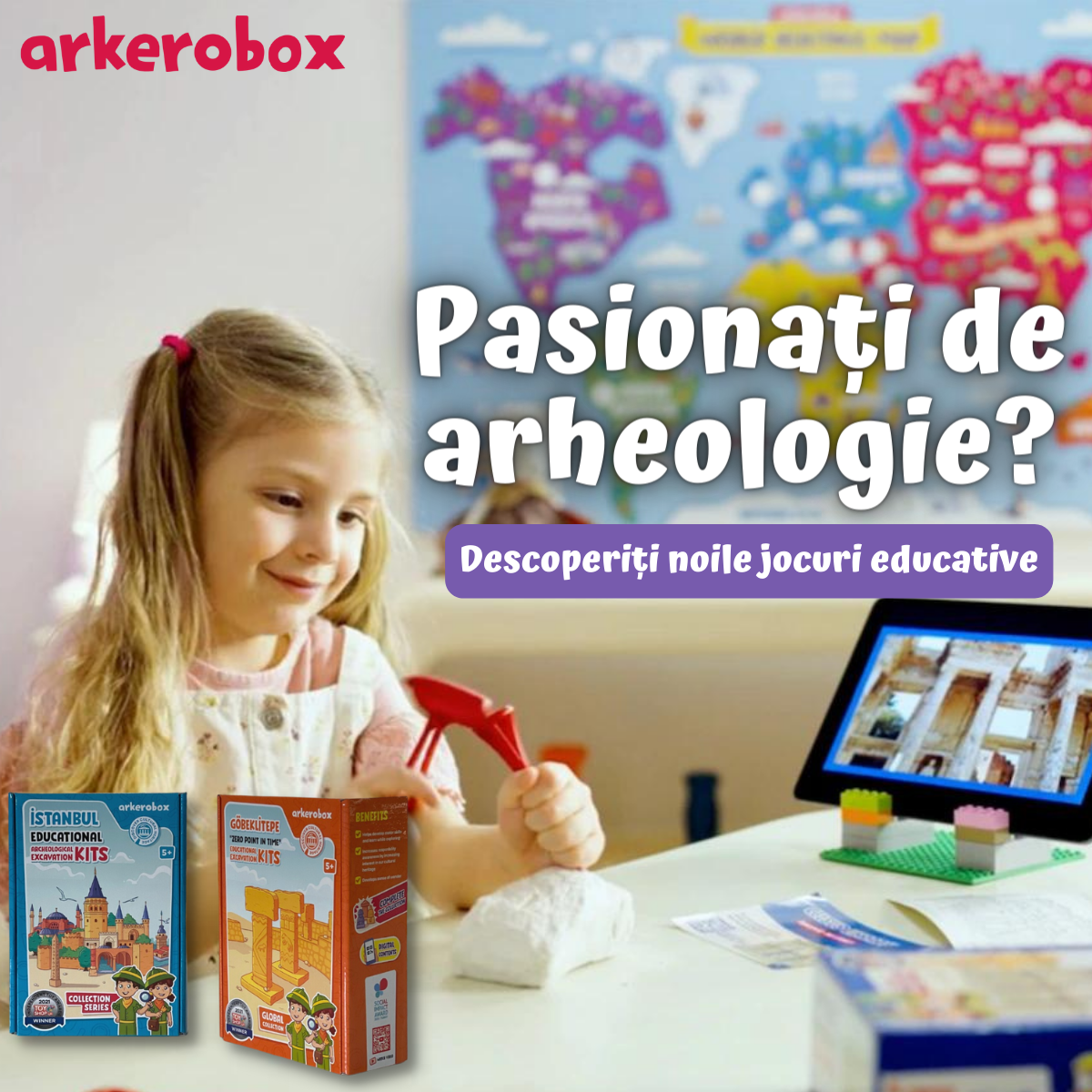 Arkerobox - Jocuri educaționale arheologice și puzzle 3D