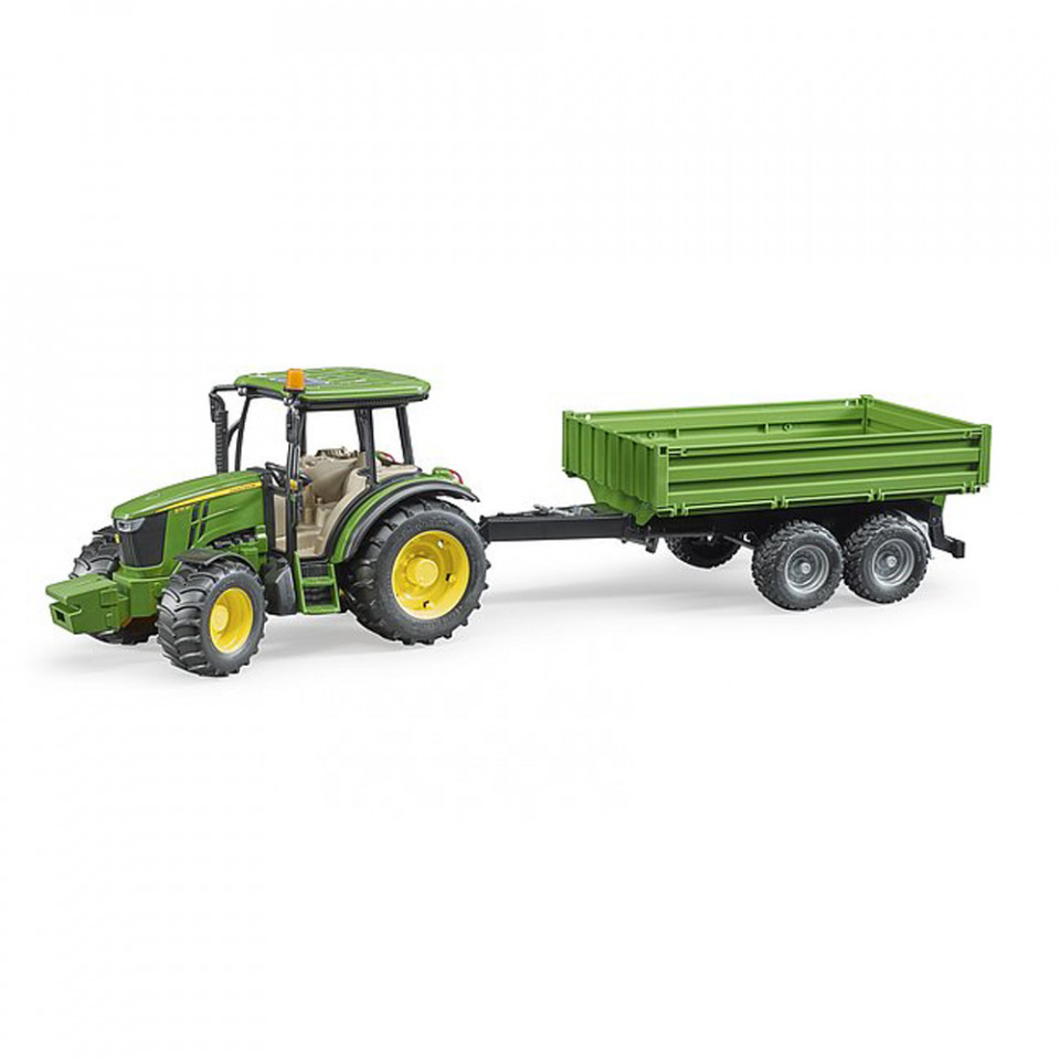 BRUDER - TRACTOR JOHN DEERE 5115M CU REMORCA BASCULABILA