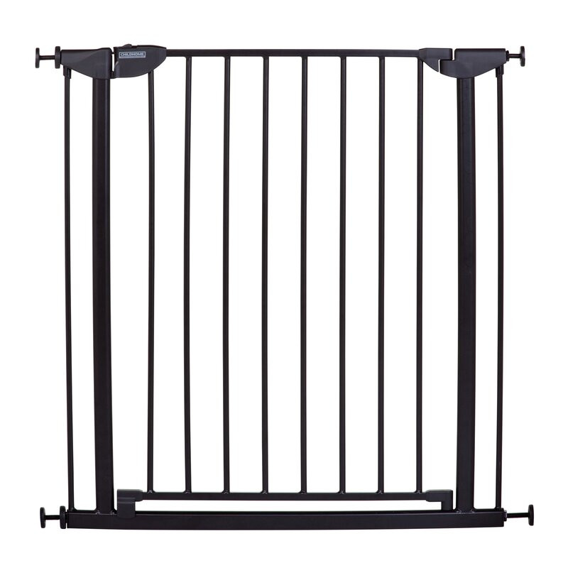 Poarta de siguranta metal Childhome Eltra Doorgate Pressure 75-81 cm, Negru