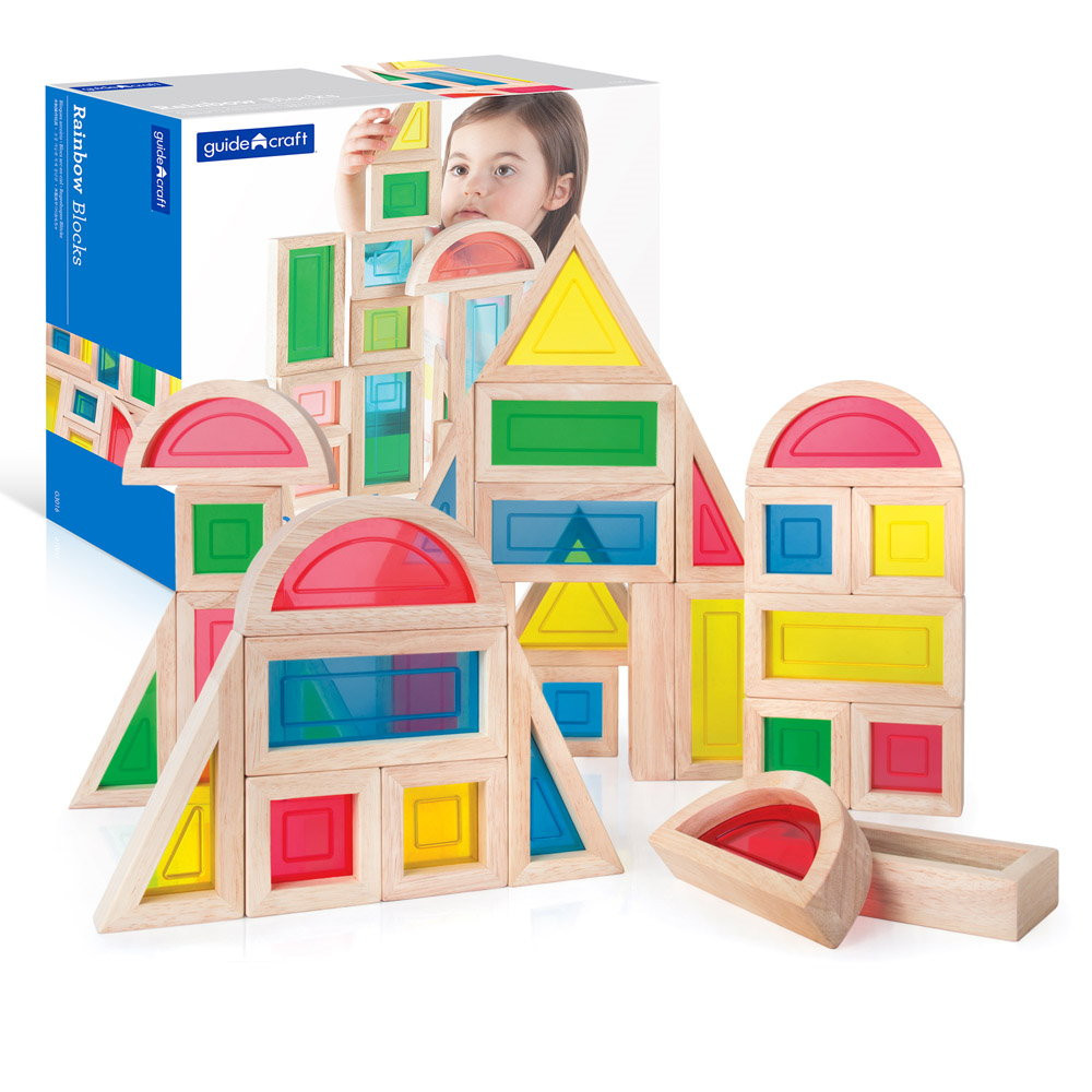 Rainbow Blocks set 30 piese, Guidecraft