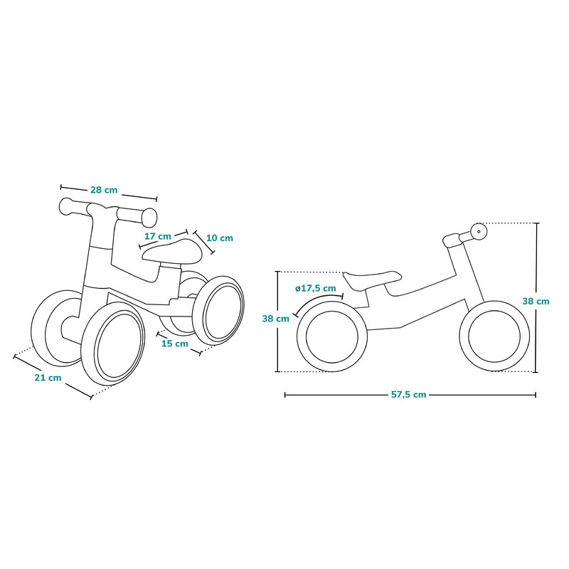 Bicicleta fara pedale, Lionelo, Villy, Cu 4 roti, Din spuma EVA si TPR, Stabila, Manere moi, antiderapante, 12- 36 luni, Sustine pana la 30 kg, Certificata EN 71-1:2014, EN 71-2:2011, EN 71-3:2019, Roz