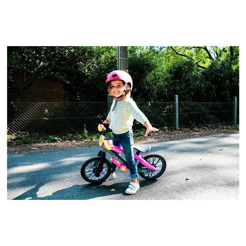 Bicicleta de echilibru, Chillafish, BMXie Moto, Cu suruburi si surubelnita pentru copii, Cu sunete reale Vroom Vroom, Cu sa reglabila, Greutatate 3.8 Kg, 12 inch, Pentru 2 - 5 ani, Pink