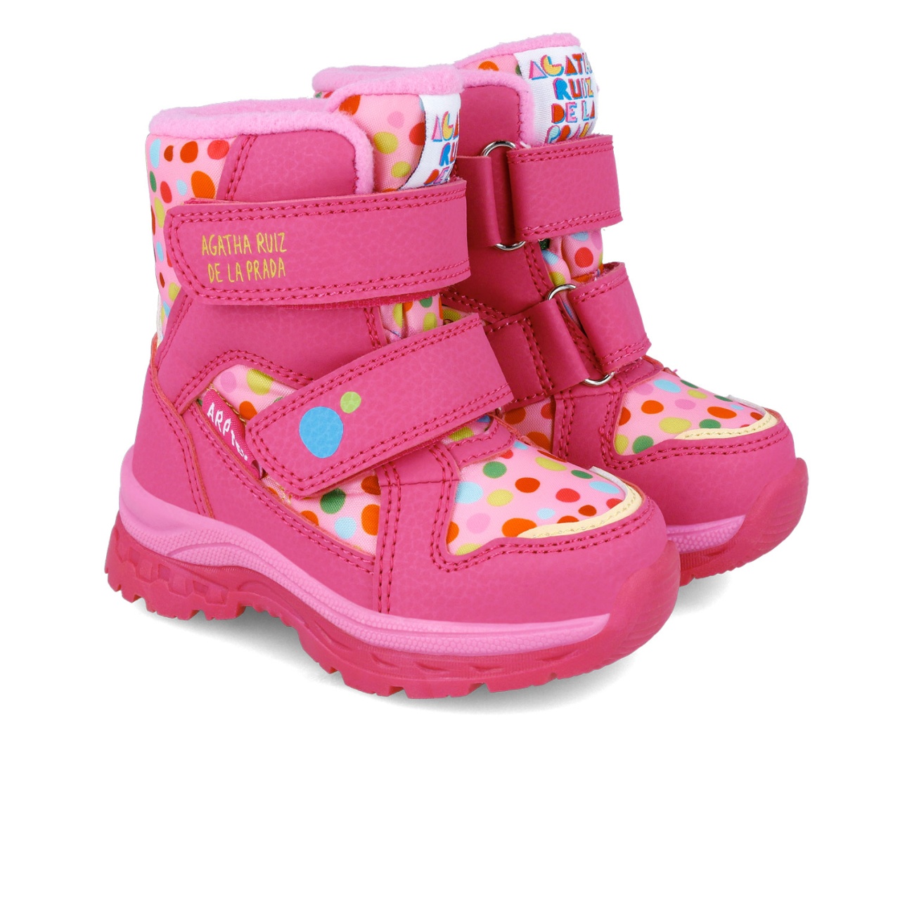 Cizmulite pentru fetite cu buline, Agatha Ruiz De La Prada, roz Hăinuțe, încălțăminte, accesorii
