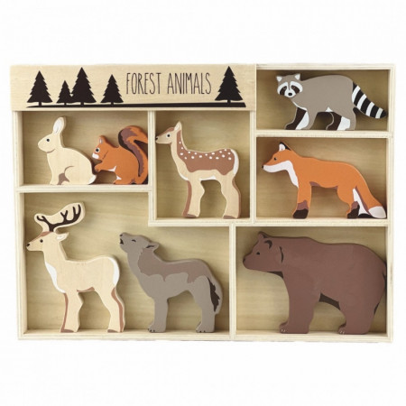8 animale de padure din lemn, Egmont Toys - Img 1