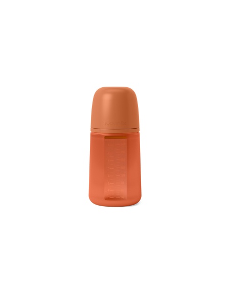 Biberon din silicon, 240ml, Colour Essence SX Pro debit mediu, rosu