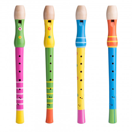 Jucarie din lemn - Flaut colorat