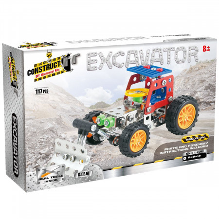 Kit STEM Tractor cu cupa de excavatie, nivel incepator - Img 1