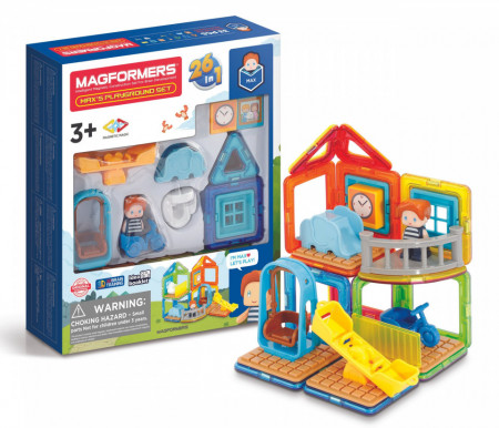 Set de construit Magformers- Locul de joaca, 33 piese