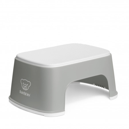 BabyBjorn – Treapta inaltator pentru baie – Step Stool – Grey / White - Img 1