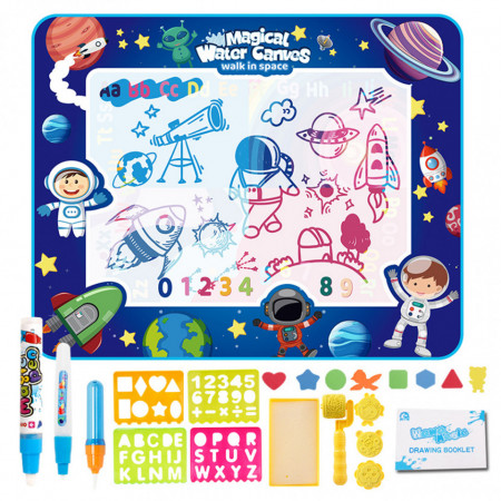 Covorasul Magic Drool Space- 100x80cm - Jucarie educativa de colorat cu apa