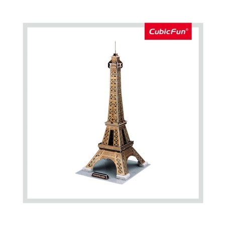 Cubic Fun - Puzzle 3D Turnul Eiffel (Nivel Mediu 39 Piese)