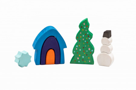 Jucarii Montessori Set handmade Marc toys, Iarna din Poveste - Img 1