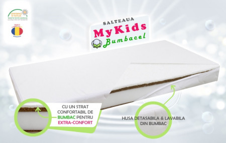 Saltea Fibra Cocos MyKids Bumbacel 120x60x09 (cm)