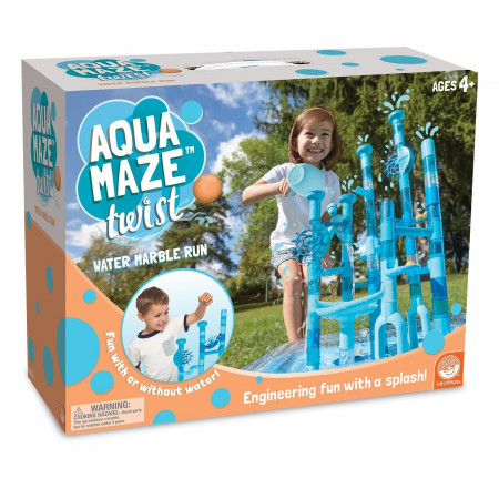 Aqua maze twist, joc de constructie traseu cu bile si apa