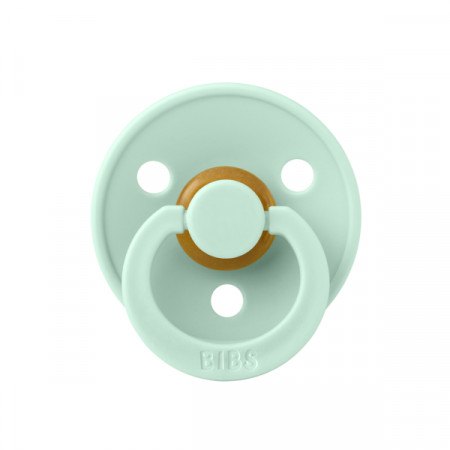 BIBS - Suzeta Colour Latex, tetina rotunda, 0 luni +-Nordic Mint