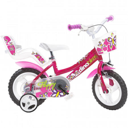 Bicicleta copii Dino Bikes 12&#039; Flappy fuchsia - Img 1