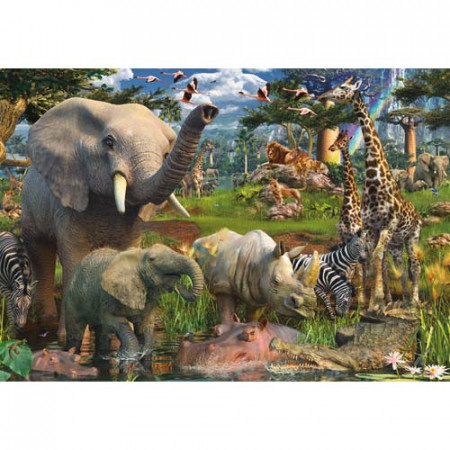 PUZZLE ANIMALE IN SALBATICIE, 18000 PIESE