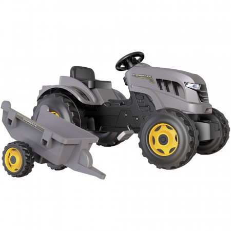 Tractor cu pedale si remorca Smoby Stronger XXL gri - Img 1