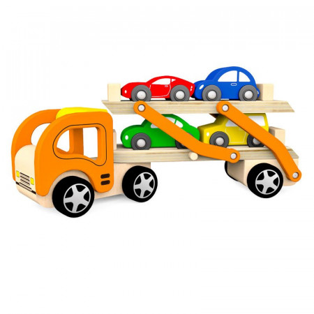 Transportor de masinute din lemn, Viga Toys - Img 1