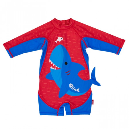 Costum de baie Zoocchini, protectie UPF50+, Marime L, 24-36 luni - Shark