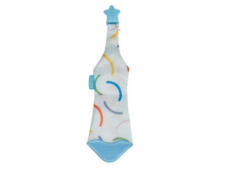Cravata bebelusi cu accesoriu de dentitie BabyJem, bleu