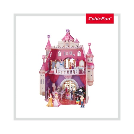 Cubic Fun - Puzzle 3D si Stickere Aniversarea Printesei 95 Piese