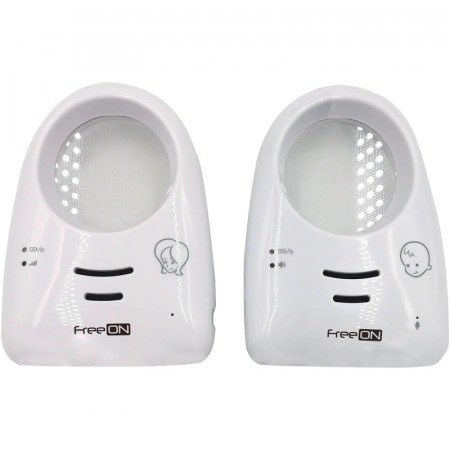 Interfon Baby Monitor, FreeON, Lora, Cu 2 moduri de lumina de noapte, Raza de actiune de pana la 300 m in aer liber