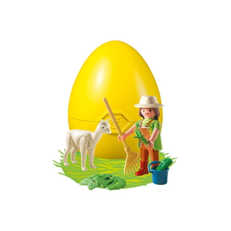 Playmobil - Pusculita ou ingrijitor zoo cu alpaca