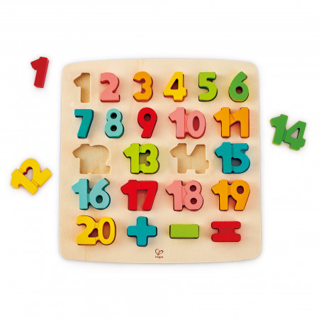 Puzzle din lemn - Matematica, numere dolofane