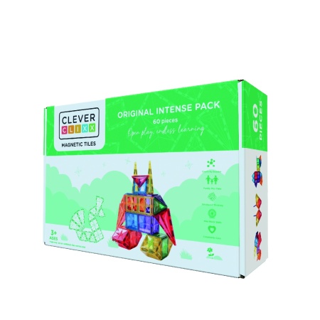 Set magnetic de construit Inventiv 60 piese, Cleverclixx