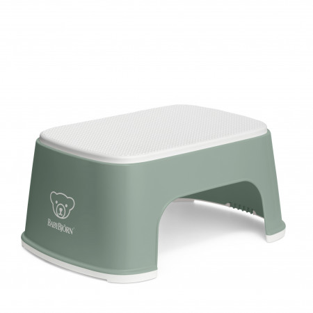 BabyBjorn – Treapta inaltator pentru baie – Step Stool – Deep Green / White - Img 1