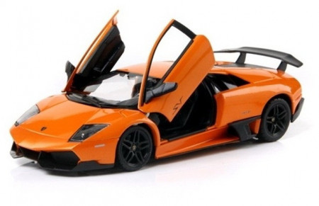 MASINUTA METALICA LAMBORGHINI MURCIELAGO LP670-4 PORTOCALIU SCARA 1 LA 24