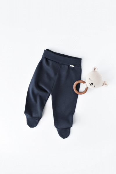 Pantaloni cu Botosei - Bumbac organic Bleumarin BabyCosy