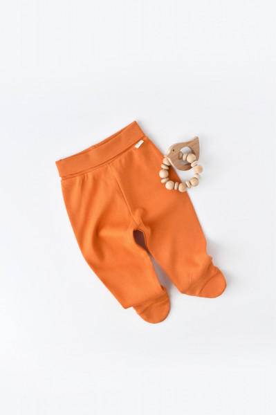 Pantaloni cu Botosei - Bumbac organic Portocaliu