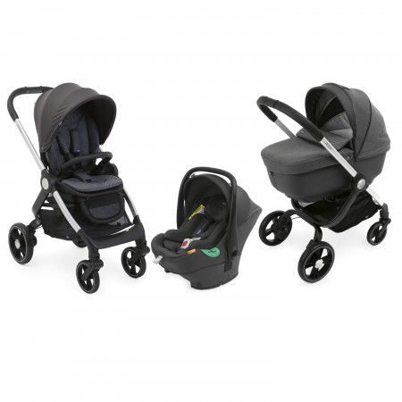 Carucior copii 3 in 1 Chicco Trio Alysia, Anthracite (Gri inchis), 0luni+ - Img 1