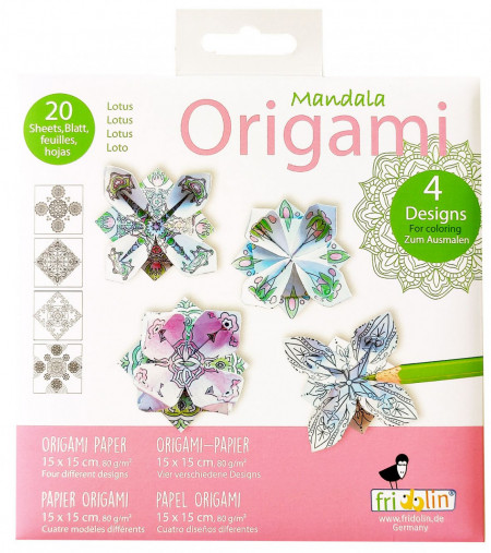Origami Fridolin, mandala de colorat - Img 1